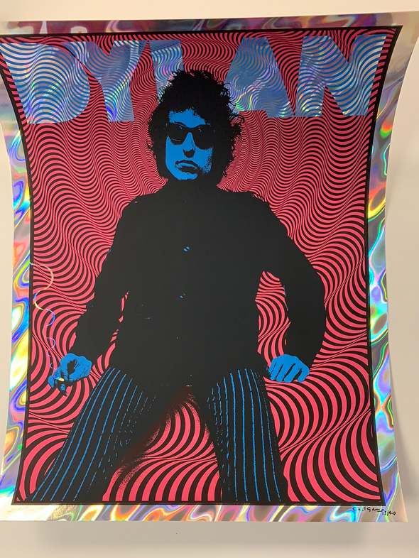 Bob Dylan - 2020 Carl Glover Poster Art Print Lava FOIL