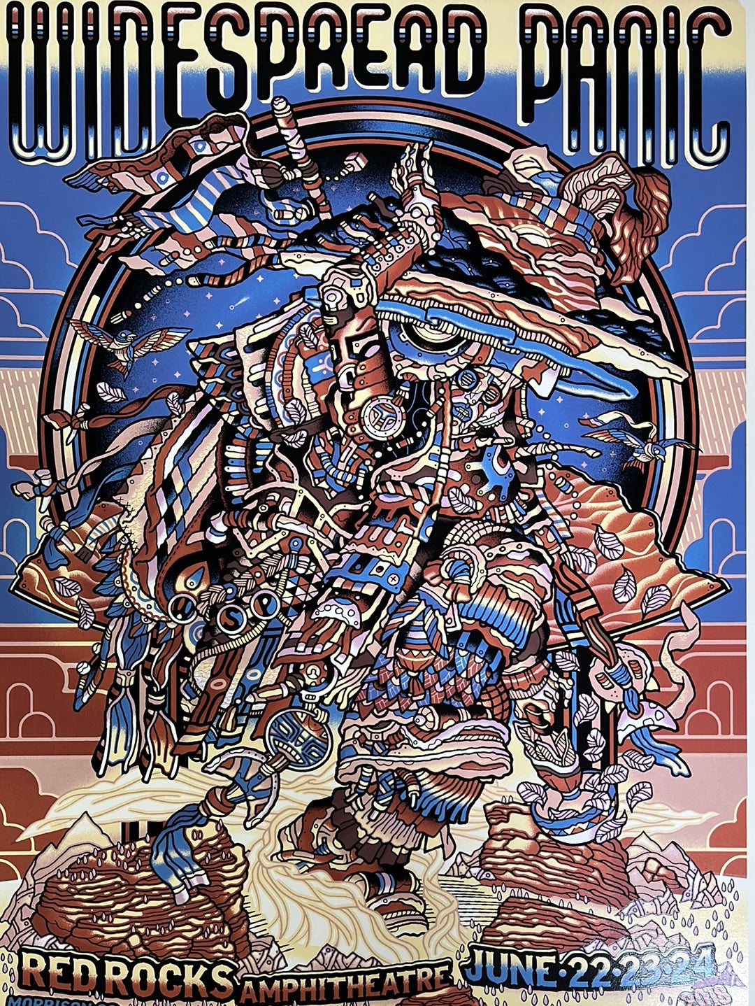 Widespread Panic 2018 Guy Burwell poster Red Rocks Morrison CO Widespread Panic 2018 Guy Burwell poster Red Rocks Morrison CO