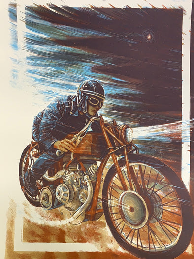 Bless The Wheel - 2021 Zeb Love poster Motorcycle art print