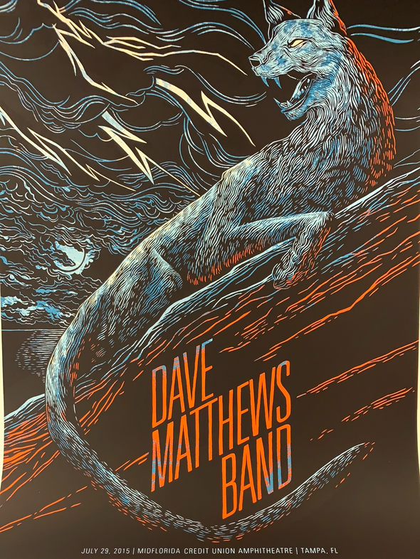 Dave Matthews Band - 2015 John Vogl poster Tampa, FL