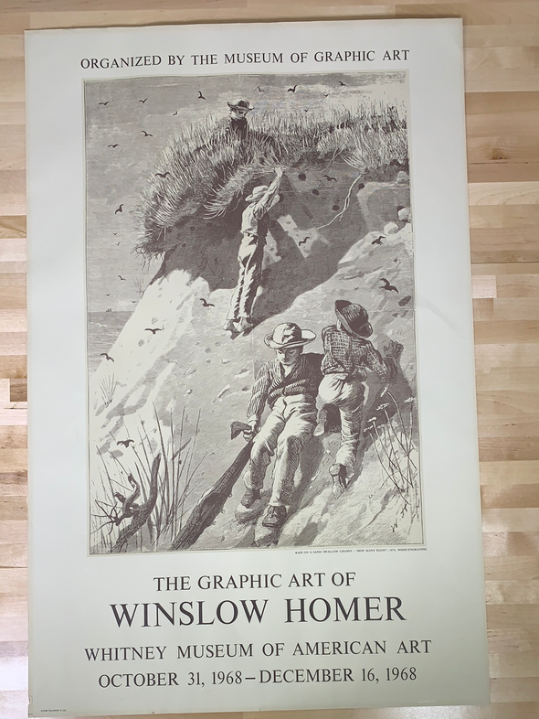 Winslow Homer - 1968 Whitney Museum art print poster Original Vintage