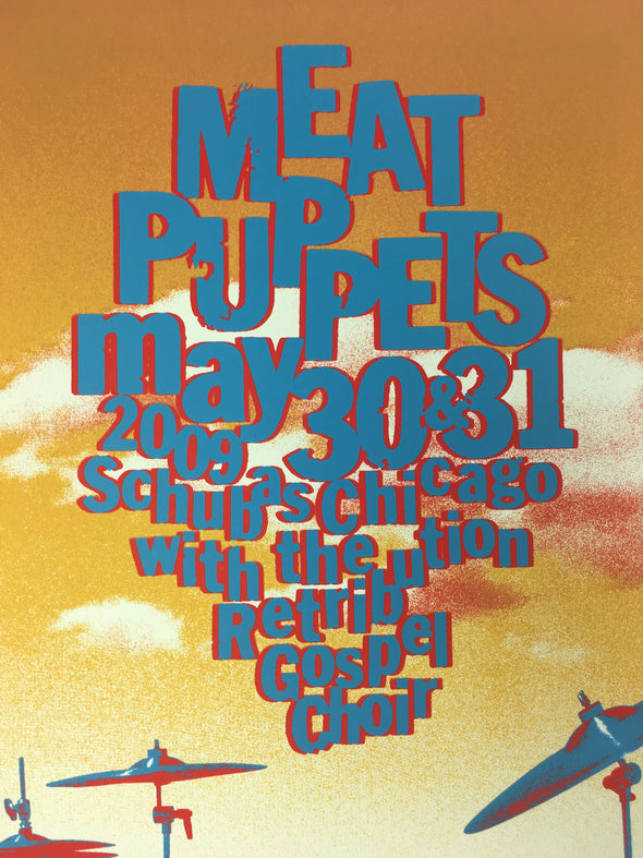 Meat Puppets  - 2009 Dan MacAdam Crosshair Poster Chicago, IL Schubas