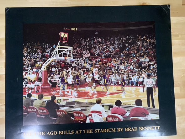 The Chicago Bulls - 1991 Brad Bennett Michael Jordan poster Original Vintage