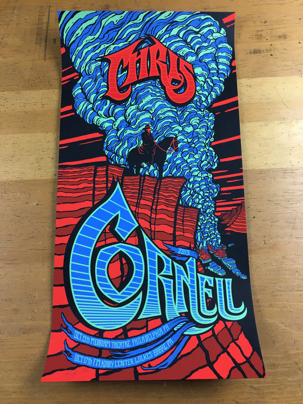 Chris Cornell - 2015 Brad Klausen poster Philadelphia, PA Merriam Theatre