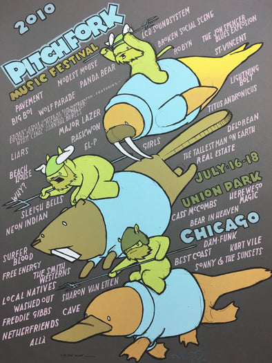 Pitchfork Music Festival - 2010 Jay Ryan poster Chicago Union Park
