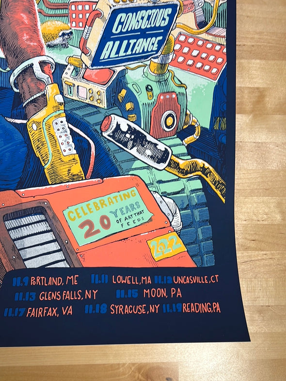 Trey Anastasio Band x Goose - 2022 Dave Kloc poster Fall Tour reg
