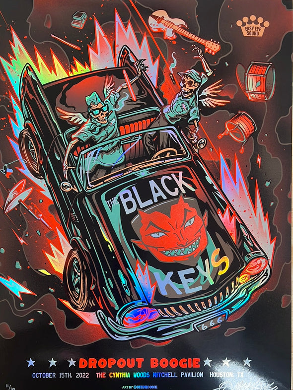 The Black Keys - 2022 Munk One poster Woodlands, TX AP FOIL