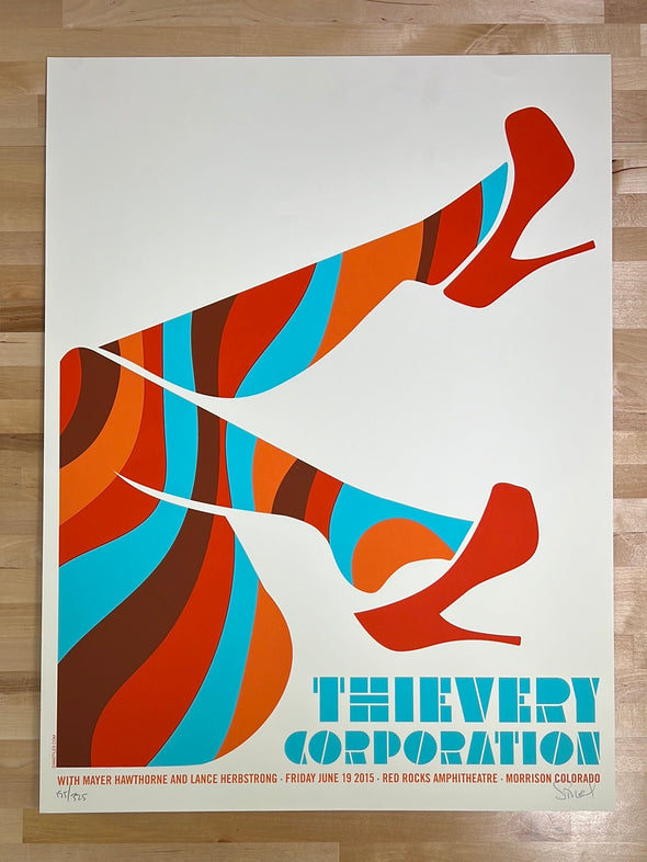 Thievery Corporation - 2015 Dan Stiles poster Red Rocks Morrison, CO