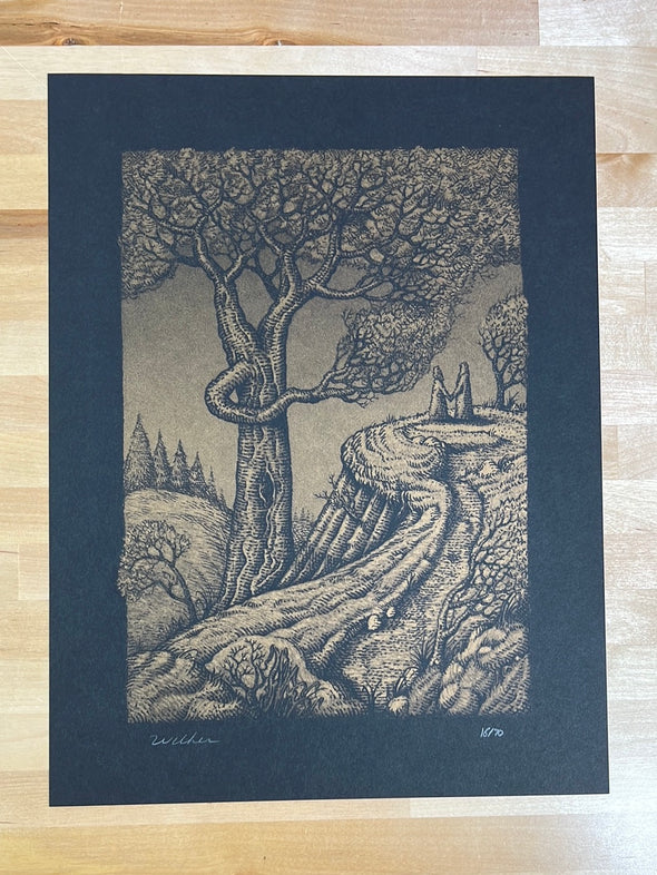 Witness Tree - 2022 David Welker poster, art print (GOLD)