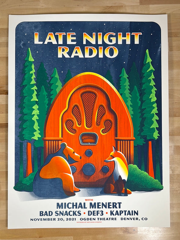 Late Night Radio - 2021 Mike Tallman poster Denver, CO