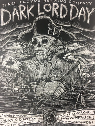 Dark Lord Day - 2015 Dan Grzeca Poster Munster, IN Three Floyds Brewery Variant