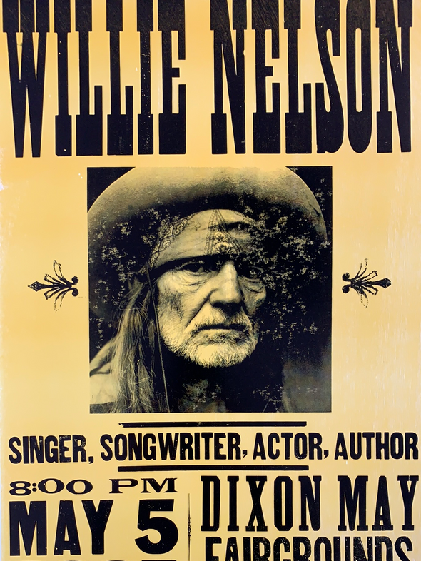 Willie Nelson - 2005 Hatch Show Print 5/5 poster Dixon, CA May Fairgrounds