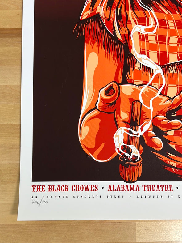 The Black Crowes - 2008 Ken Taylor poster Birmingham, AL