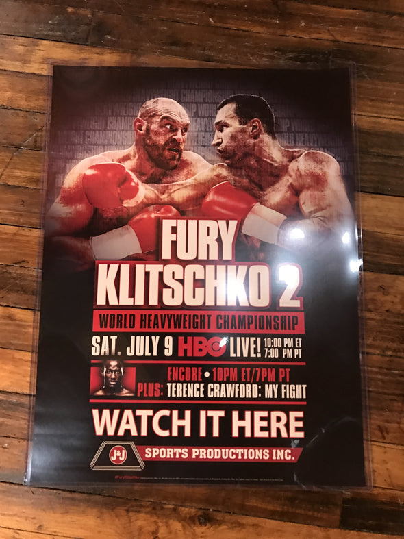 Boxing poster Fury vs. Klitschko 2, HBO PPV
