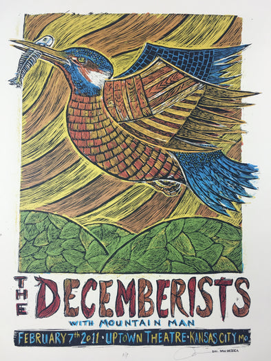 The Decemberists - 2011 Dan Grzeca Poster Kansas City, MO Uptown Theater