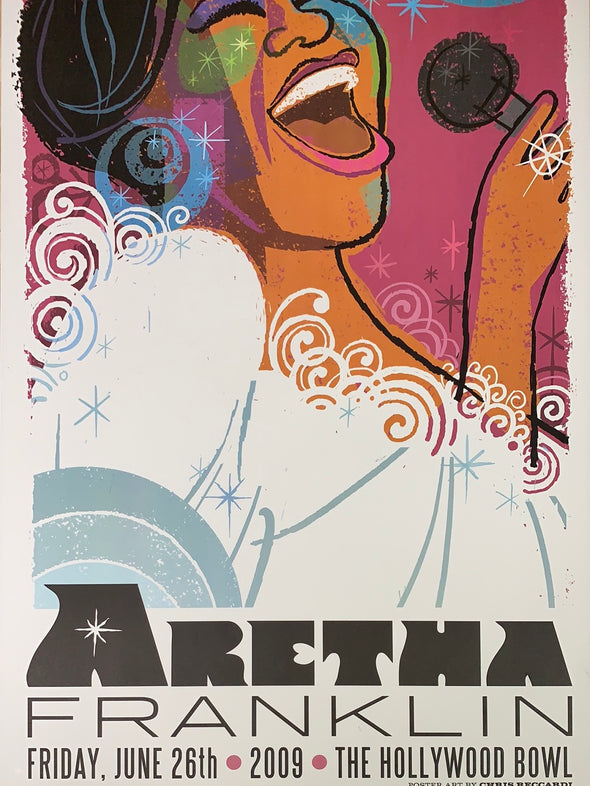 Aretha Franklin - 2009 Chris Reccardi poster Hollywood Bowl, CA