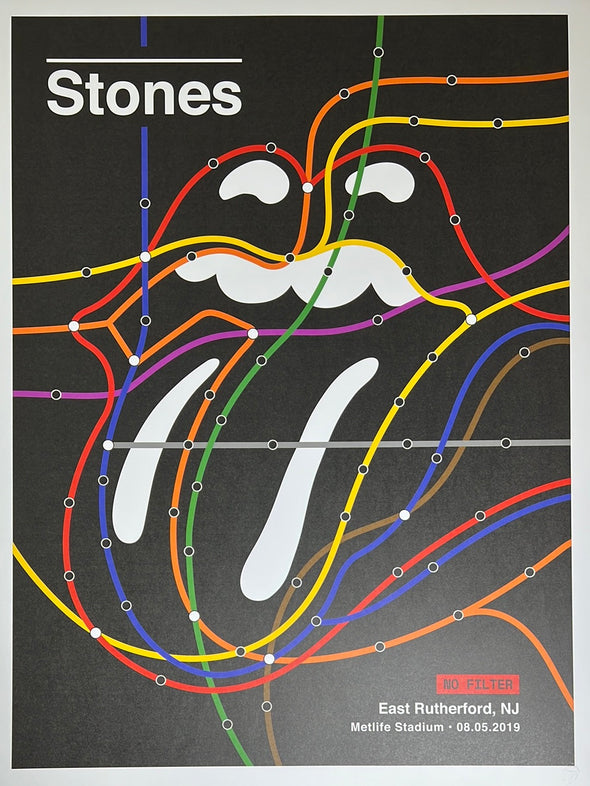 Rolling Stones - 2019 poster No Filter Tour East Rutherford, NJ 8/5
