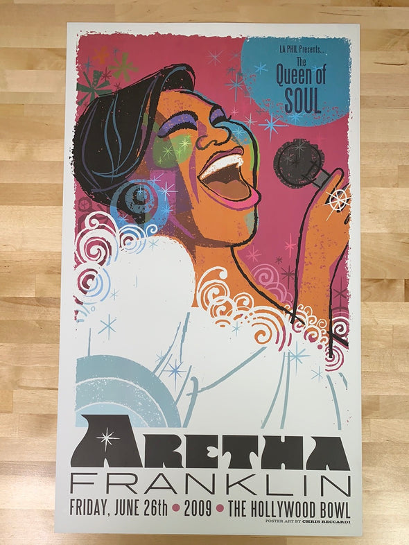 Aretha Franklin - 2009 Chris Reccardi poster Hollywood Bowl, CA