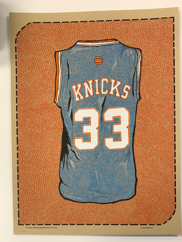 Knicks - 2014 Fugscreens Studios poster Patrick Ewing Jersey print