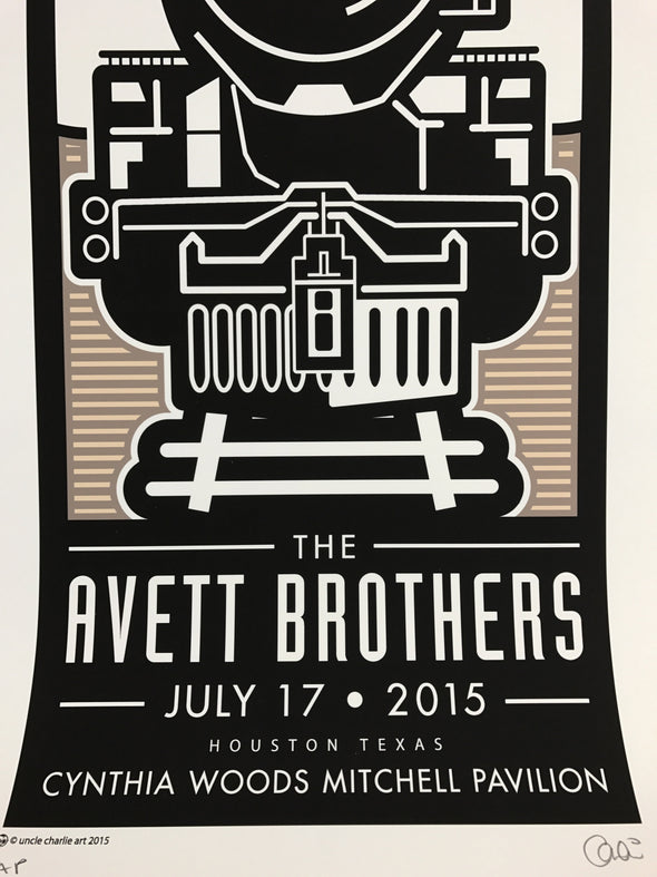 The Avett Brothers - 2015 Uncle Charlie poster Houston, Texas, Cynthia Woods