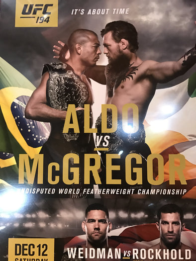 UFC 194 poster Conor McGregor vs. Aldo, Weidman vs. Rockhold