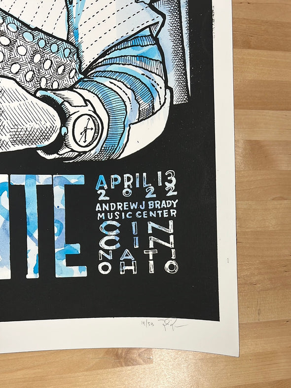 Jack White - 2022 Jay Ryan poster Cincinnati, OH watercolor