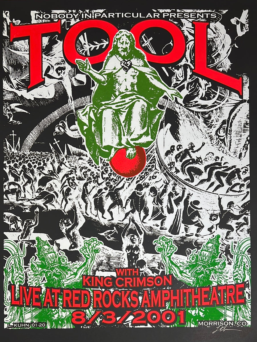 Tool - 2001 Lindsey Kuhn poster Red Rocks Morrison, CO – Sold Out