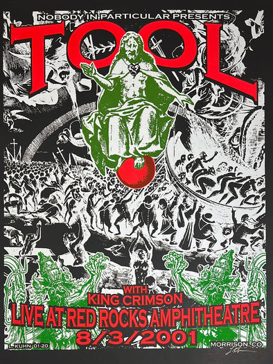 Tool - 2001 Lindsey Kuhn poster Red Rocks Morrison, CO