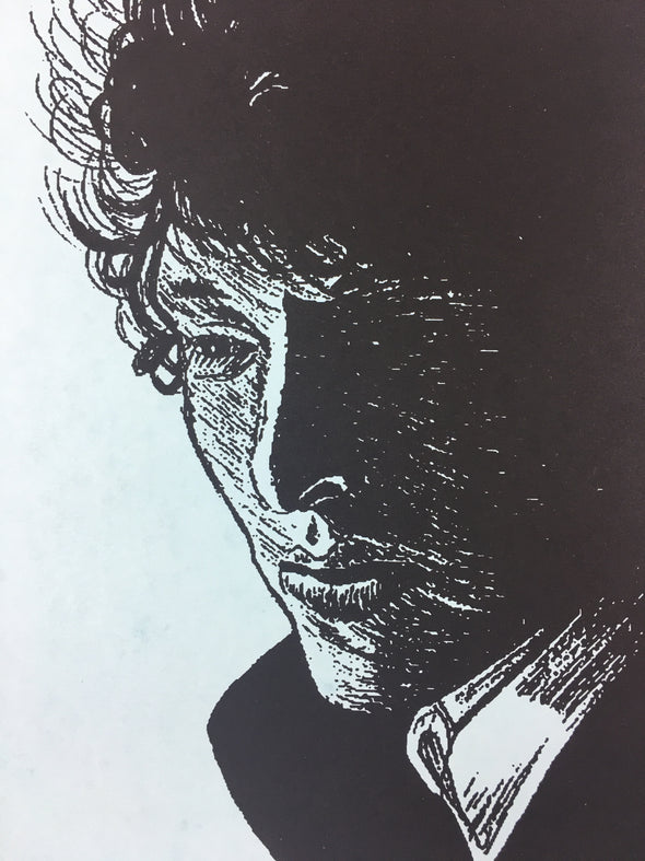 Bob Dylan The Rolling Stone - 2014 Brian Methe Art Print Blue Variant