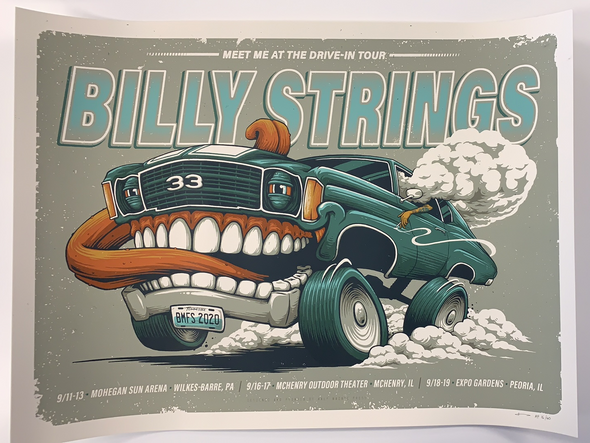 Billy Strings - 2020 Half Hazard poster Drive In Tour