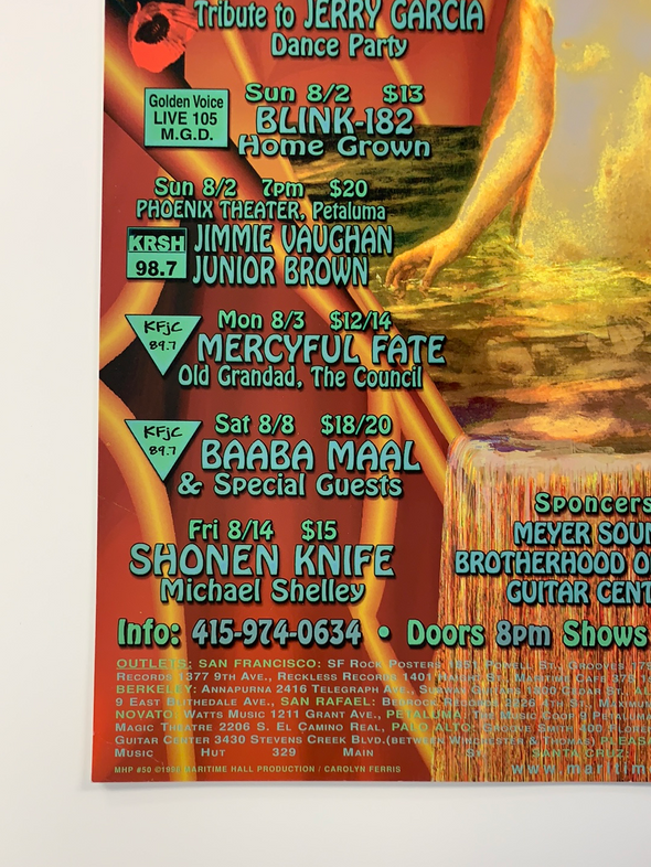 MHP 50 Maritime Hall - 1998 poster August Blink-182, SCI, Leftover Salmon San Fran 1st