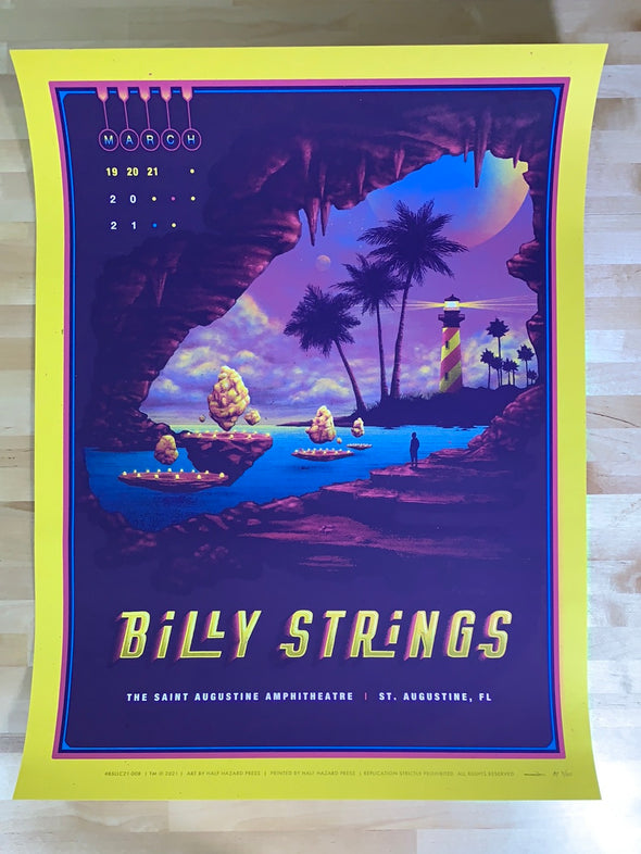 Billy Strings - 2021 Half Hazard poster St Augustine, FL AP