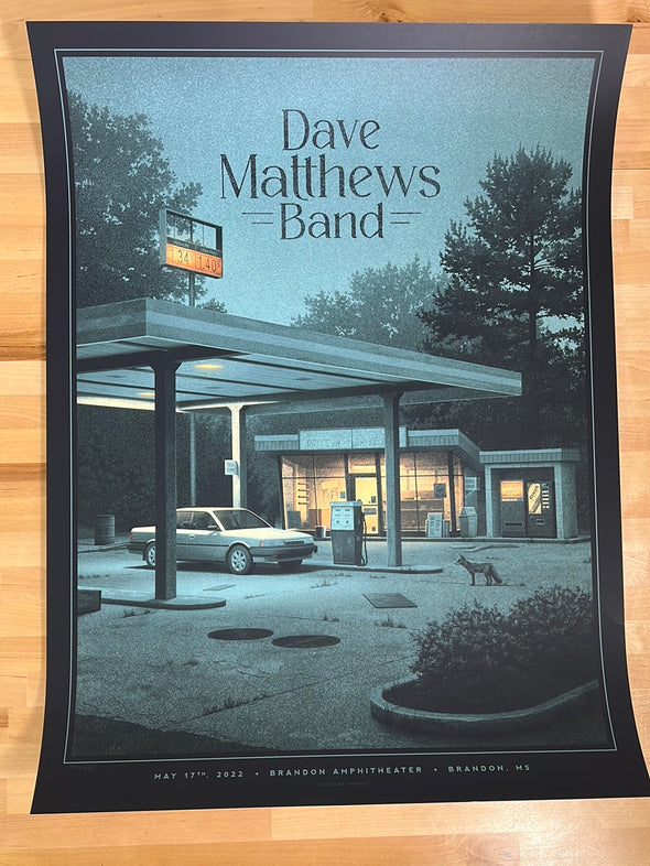 Dave Matthews Band - 2022 Nicholas Moegly poster Brandon, MS