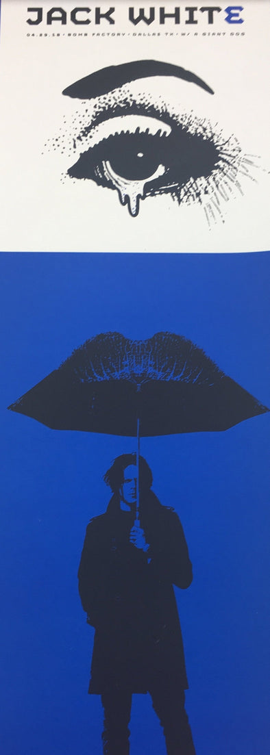 Jack White - 2018 The Silent Giants Poster Dallas, TX Bomb Factory