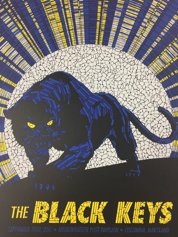 The Black Keys - 2011 Todd Slater Poster Columbia, MD Merriweather Post Pavillio