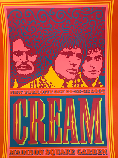 Eric Clapton Cream - 2005 John Van Hamersveld poster New York AE 19x27.5