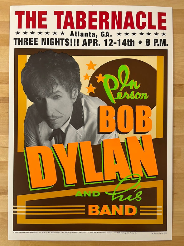 Bob Dylan - 2004 Geoff Gans poster Atlanta, GA
