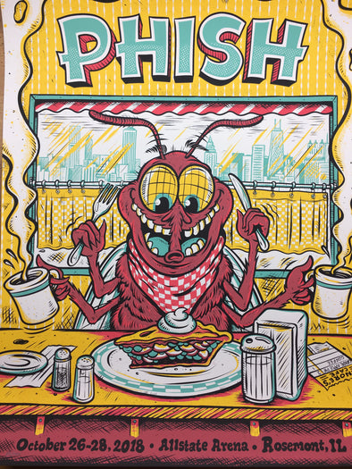 Phish - 2018 Phil Guy poster Rosemont, IL Allstate Arena