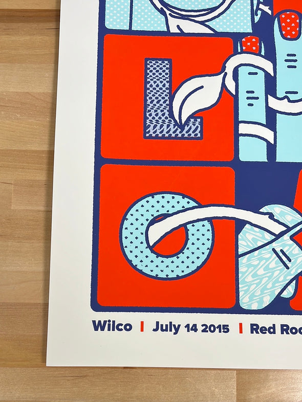 Wilco - 2015 Nate Harris poster Red Rocks Morrison, CO