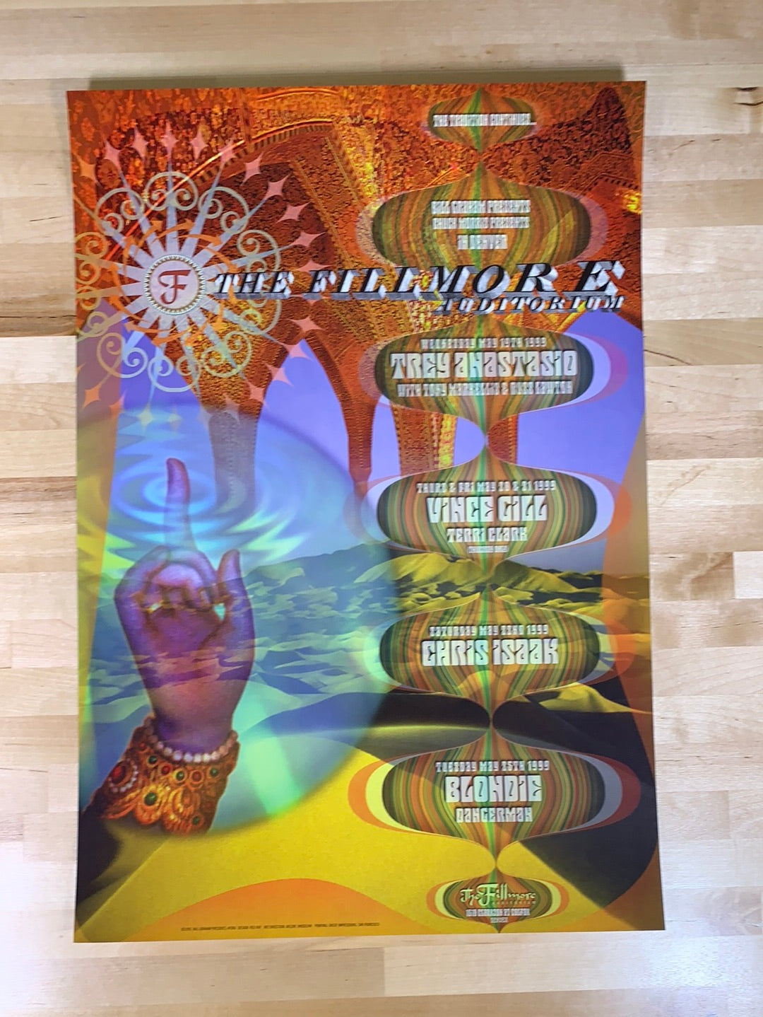 Trey Anastasio - 1999 poster Rex Ray Fillmore Auditorium San Fran