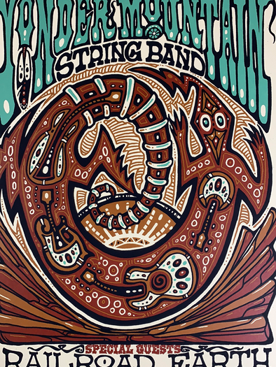 Yonder Mountain String Band - 2011 Jeff Wood poster Red Rocks Morrison, CO