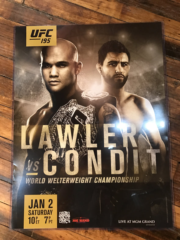 UFC 195 poster Lawler vs. Condit MGM PPV