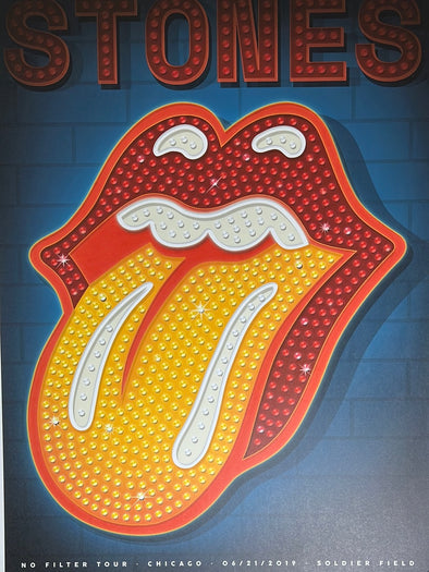 Rolling Stones - 2019 poster Chicago, IL No Filter Tour Soldier Field 6/21