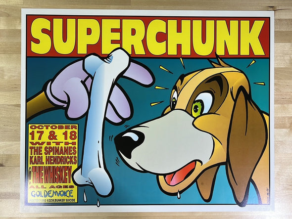 Superchunk - 1995 Frank Kozik poster Los Angeles, CA Whisky a Go-Go