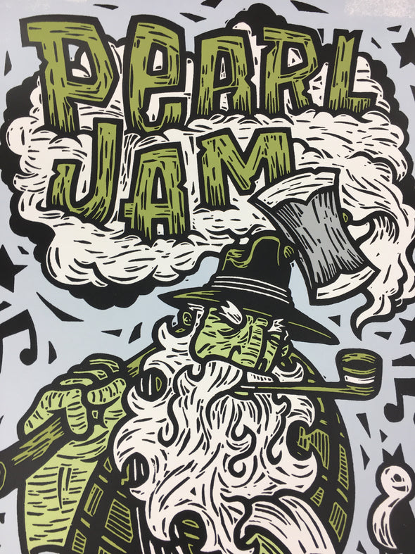 Pearl Jam - 2015 John Fellows Poster Belo Horizonte, BRA Estadio Mineirao