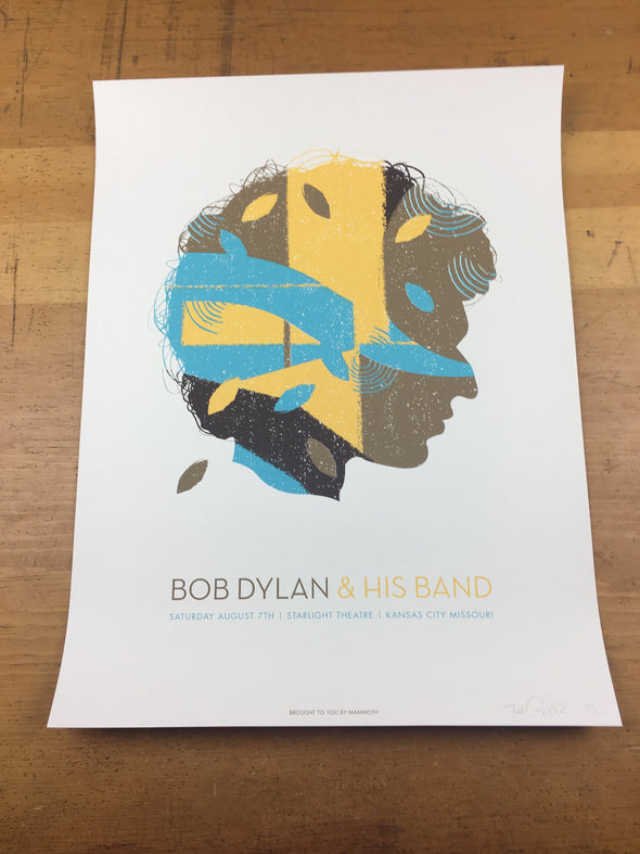 Bob Dylan - 2010 Tad Carpenter Poster Kansas City, MO Starlight Theatre