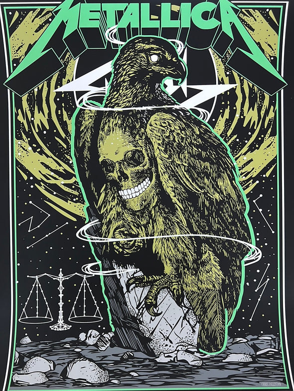 Metallica - 2022 Chris Alliston poster Curitiba, Brazil