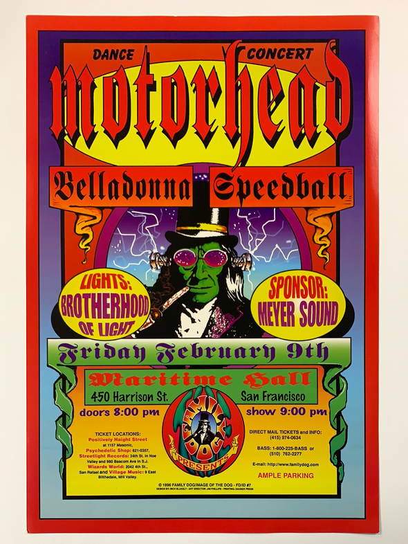FD/ID 07 Motorhead - 1996 Jim Phillips poster Maritime Hall San Fran 1st