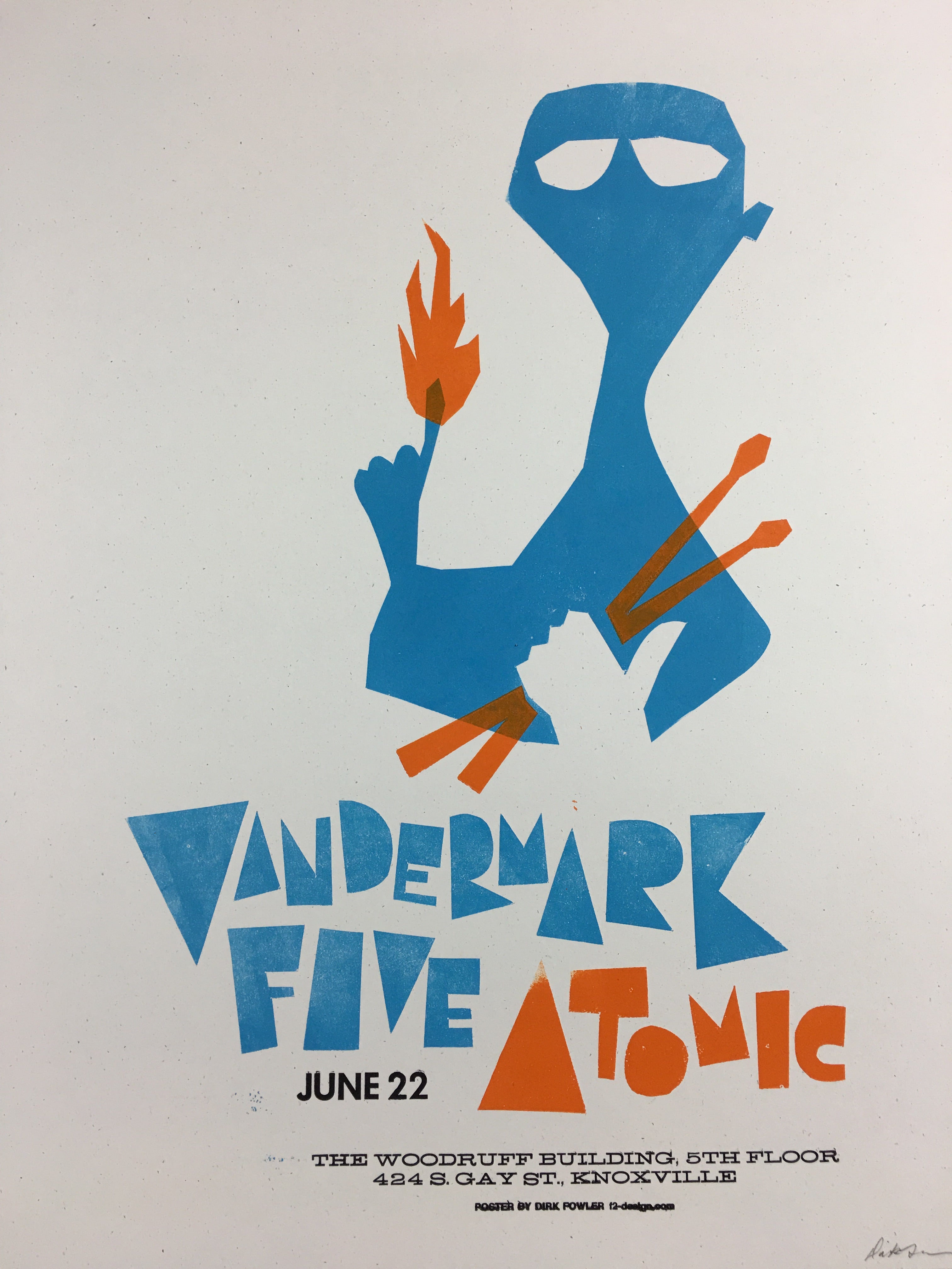 Dirk Fowler Vandermark 5 - 2004 Dirk Fowler Poster Knoxville, TN The Woodruff Buil ...