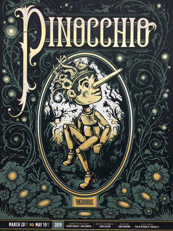 Pinocchio - 2019 Delicious Design League poster Chicago, IL The House Theatre of